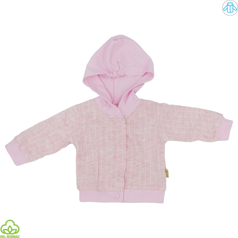 Bluza bebelusi din bumbac, roz, pisicuta, 0-6 luni