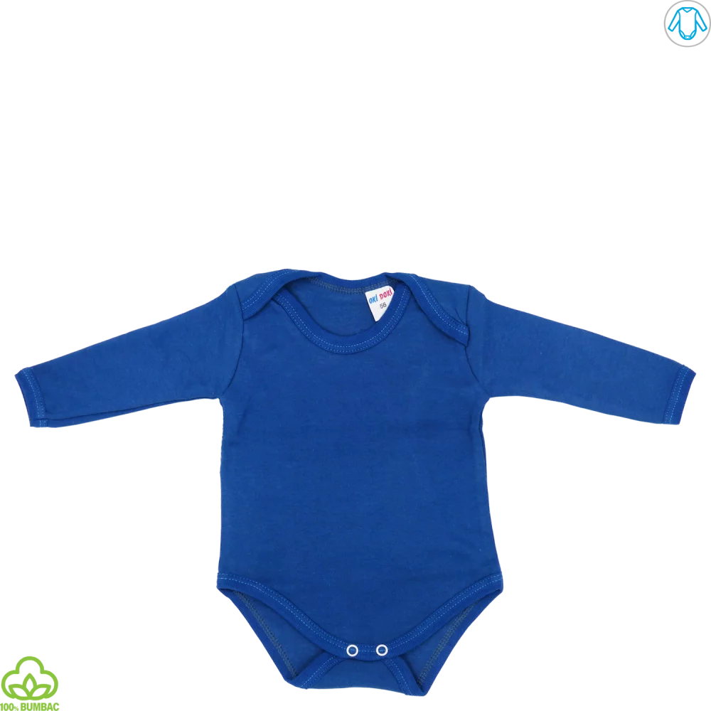 Body bebelusi din bumbac, bleumarin 0-12 luni