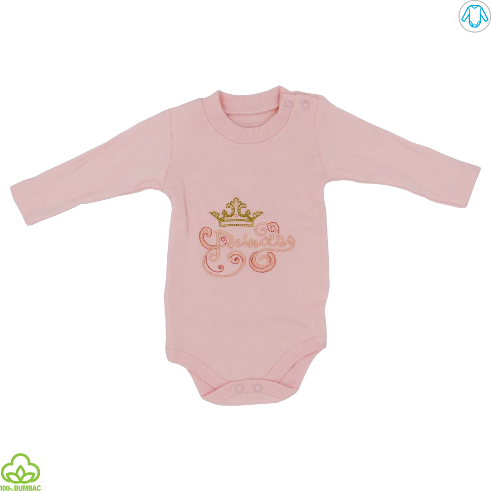 Body bebelusi din bumbac, corai, printesa, 0-6 luni
