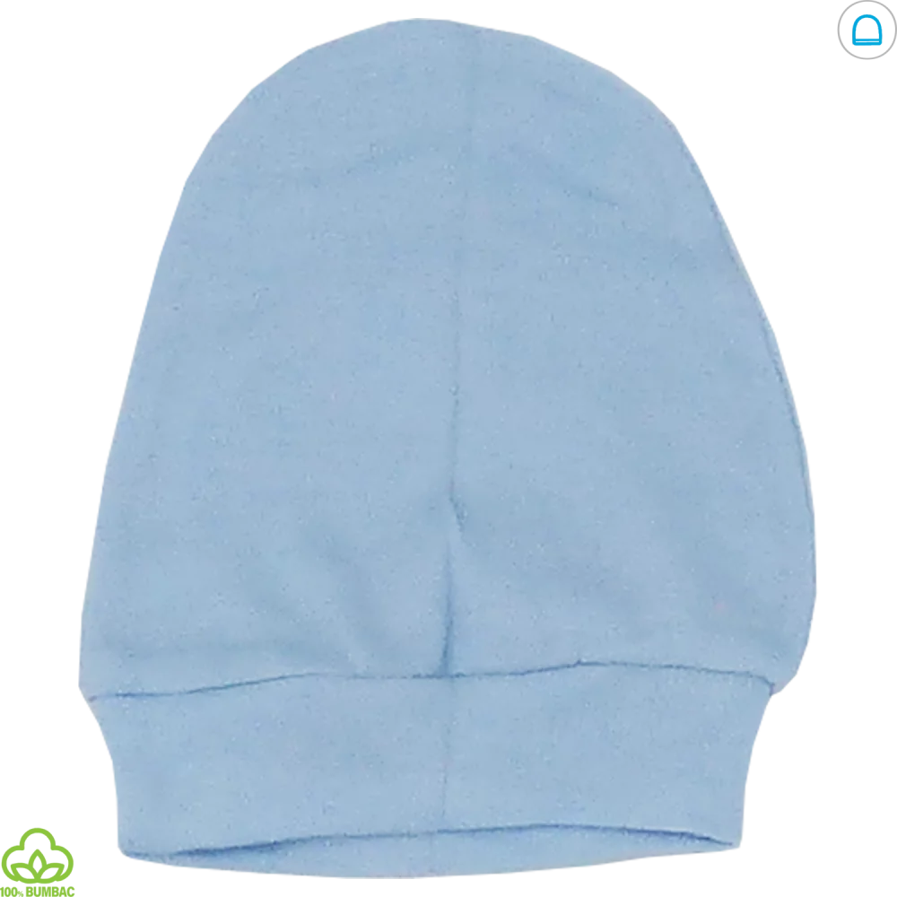 Caciulita bebelusi din bumbac, bleu, 0-3 luni