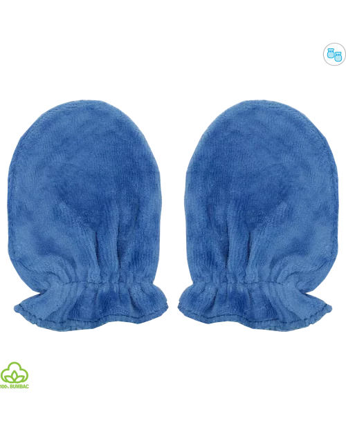 Compleu bebelusi din bumbac si catifea, 5 piese, alb-bleumarin, 0-6 luni