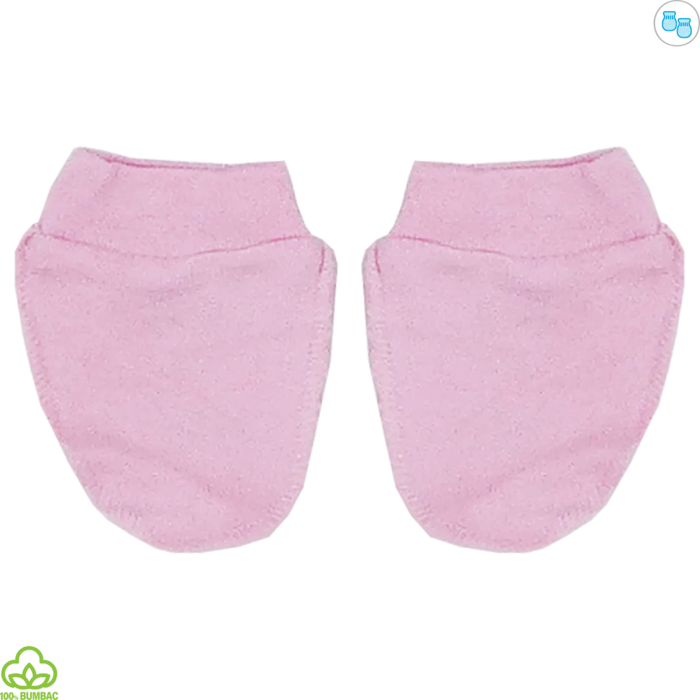 Manusi bebelusi din bumbac, roz, 0-3 luni