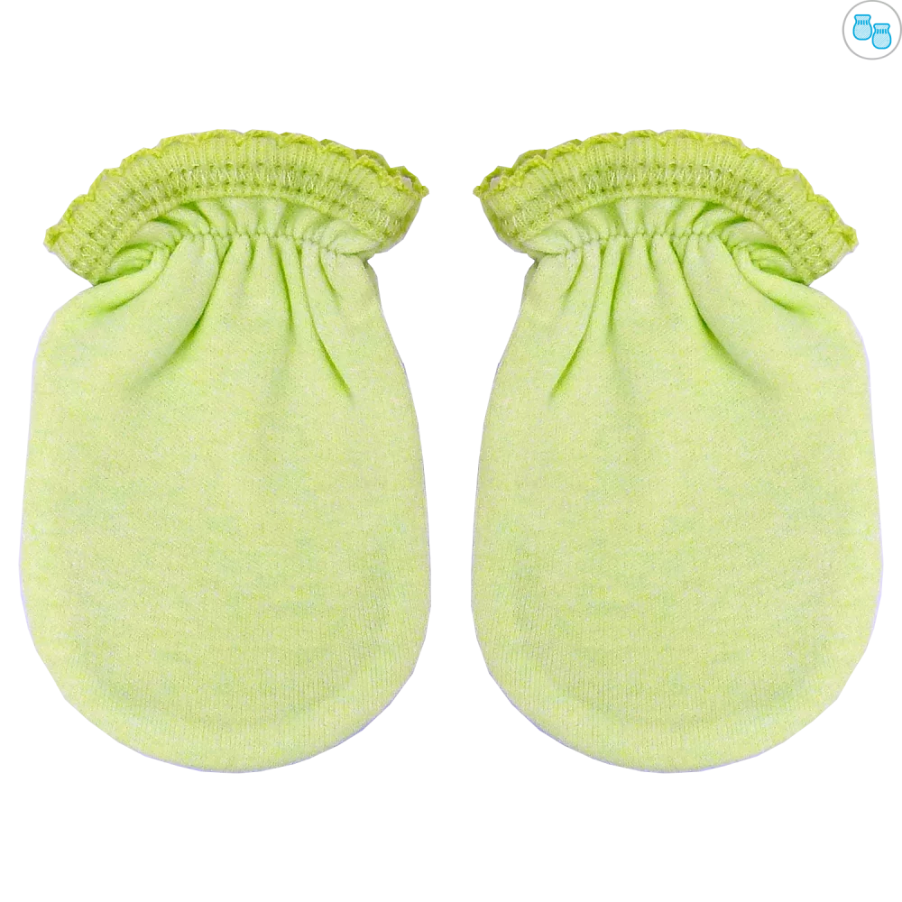 Manusi bebelusi din bumbac, verde, 0-12 luni