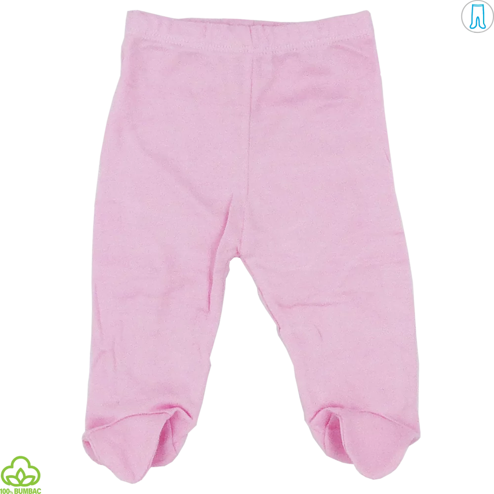 Pantaloni bebelusi din bumbac, roz, 0-3 luni