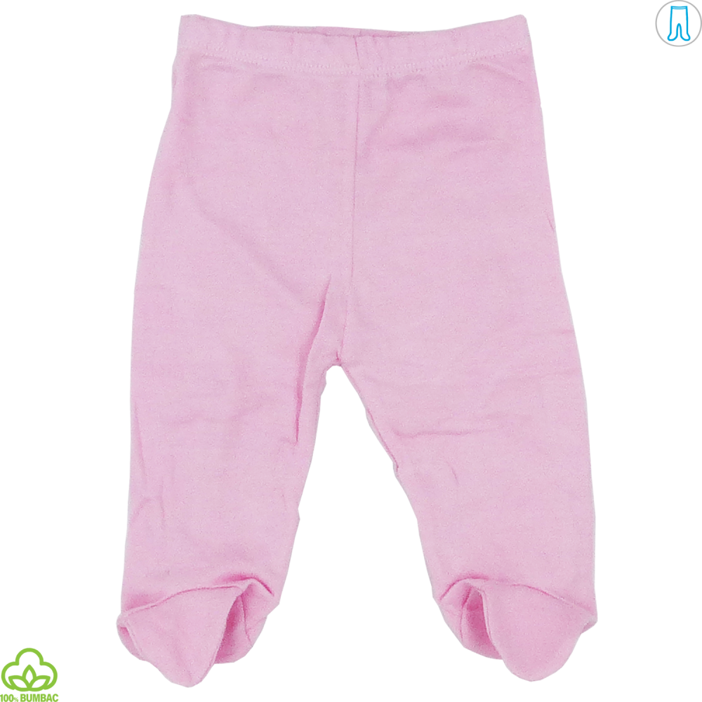 Pantaloni bebelusi din bumbac, roz, 0-3 luni